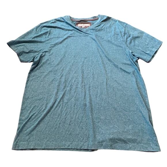 PD&C Mens V-Neck  Green Tee Shirt 2XL - Picture 3 of 4